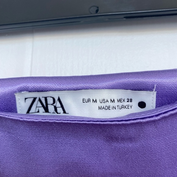 Zara purple silk skirt in perfect condition! Size medium. - Picture 4 of 4